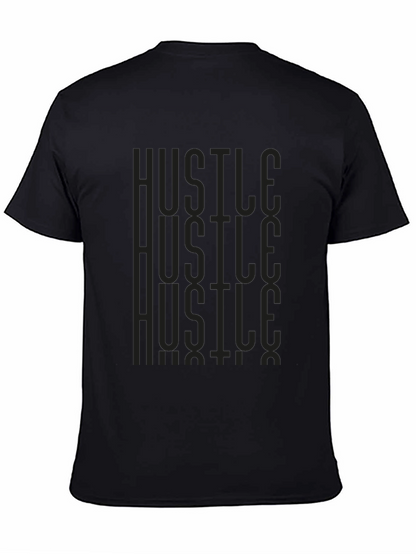 Hustle Graphic Print Tee - Mens Black T-Shirt