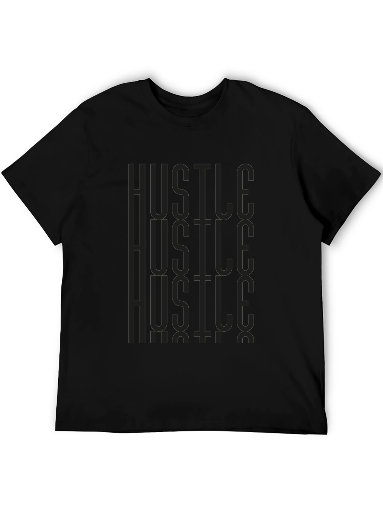 Hustle Graphic Print Tee - Mens Black T-Shirt