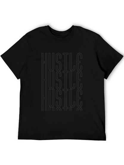 Hustle Graphic Print Tee - Mens Black T-Shirt