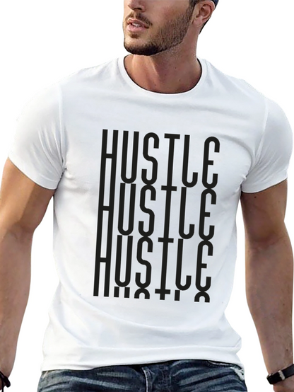 Hustle Graphic Print Tee - Mens Black T-Shirt