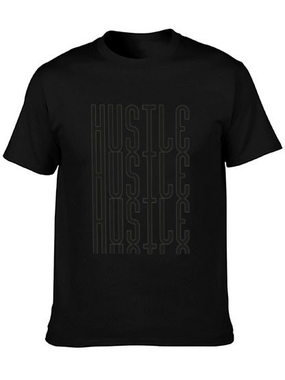 Hustle Graphic Print Tee - Mens Black T-Shirt