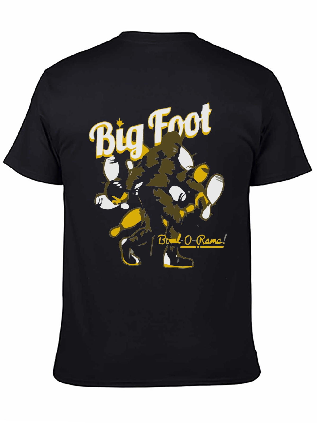 Big Foot Bowl-O-Rama Black Graphic Tee