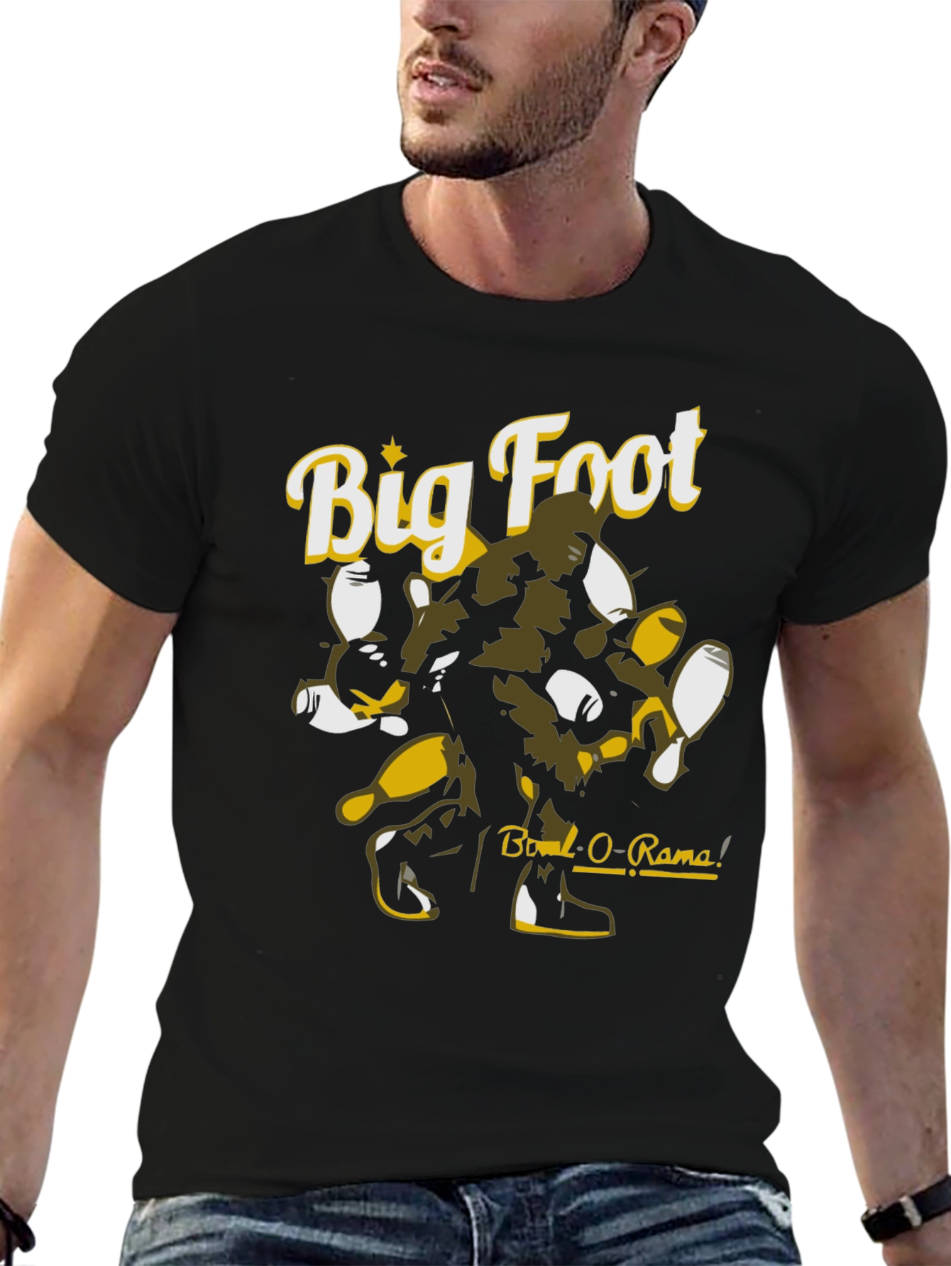 Big Foot Bowl-O-Rama Black Graphic Tee