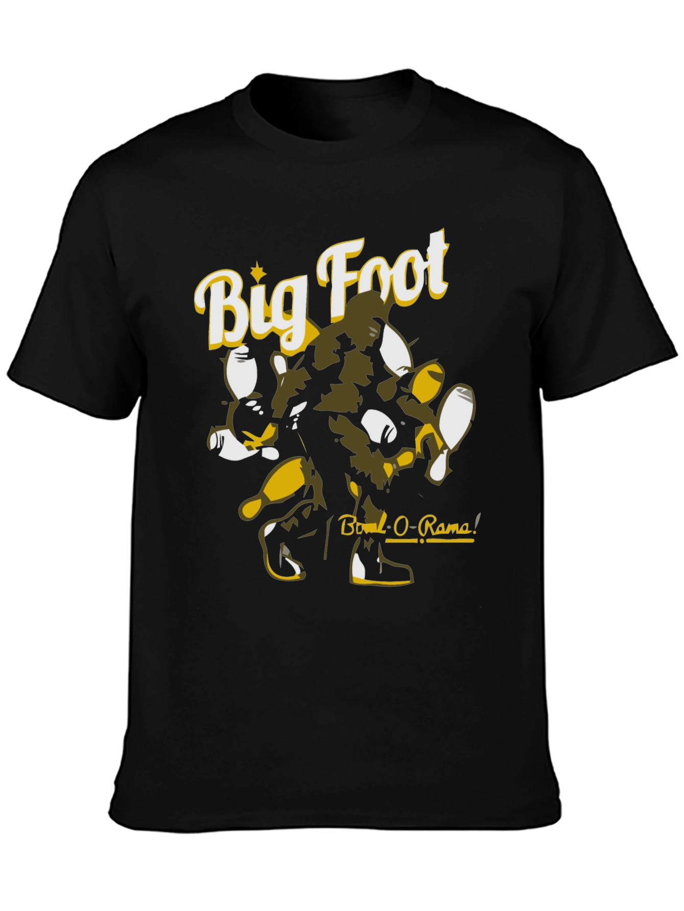 Big Foot Bowl-O-Rama Black Graphic Tee