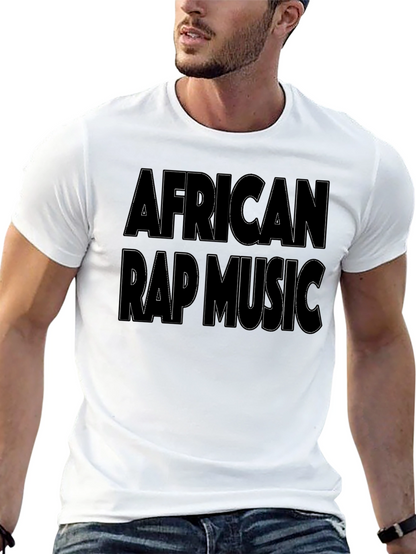 African Rap Music T-Shirt - Black Graphic Tee