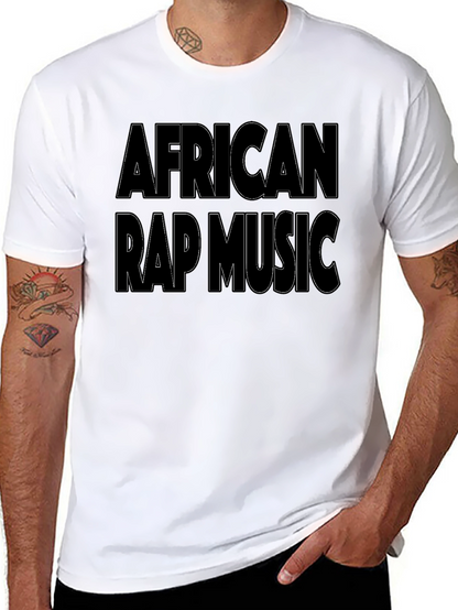 African Rap Music T-Shirt - Black Graphic Tee