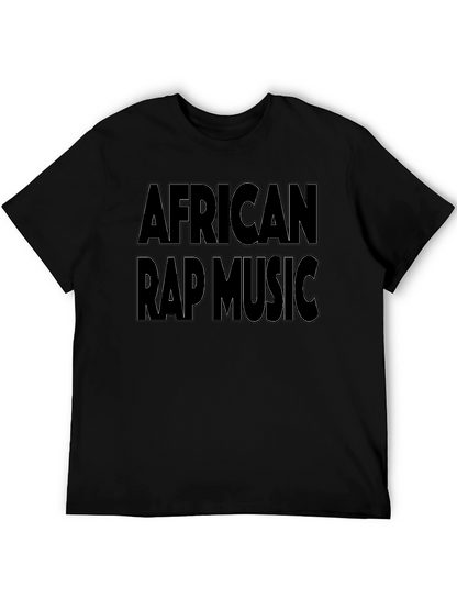 African Rap Music T-Shirt - Black Graphic Tee