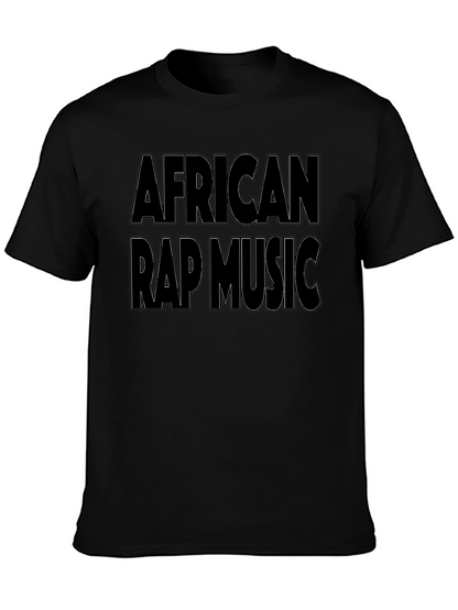 African Rap Music T-Shirt - Black Graphic Tee
