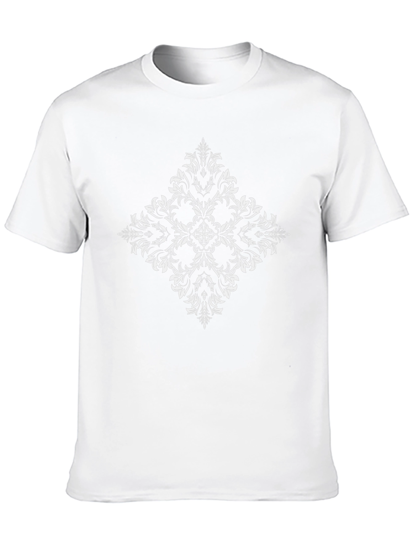 Elegant Diamond Floral Graphic Tee