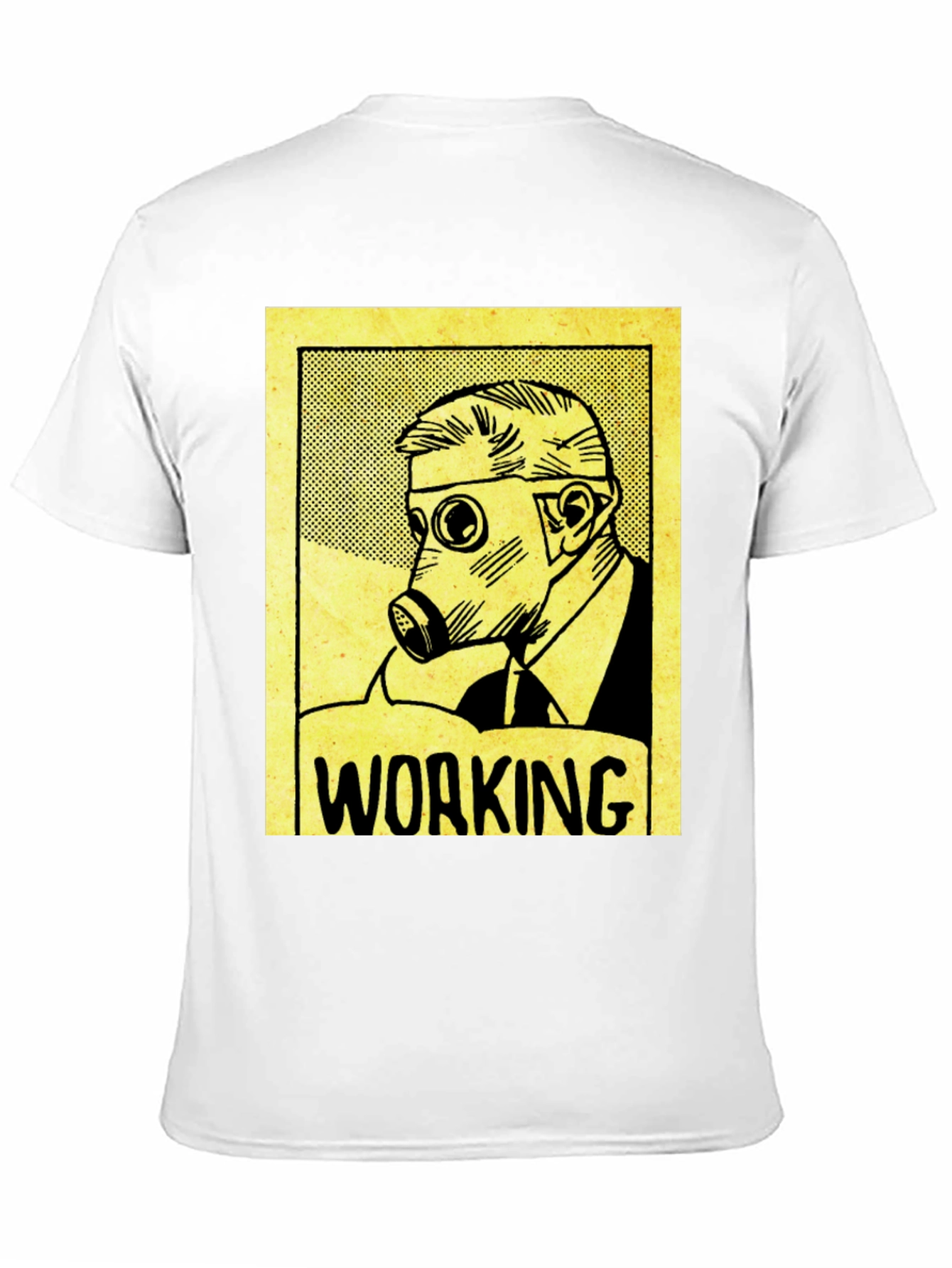Working Man Gas Mask Graphic Tee - Black