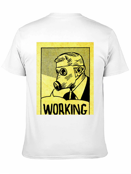 Working Man Gas Mask Graphic Tee - Black
