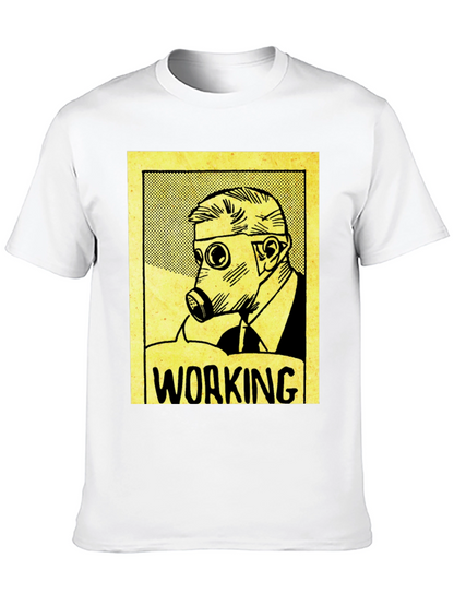 Working Man Gas Mask Graphic Tee - Black