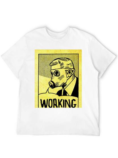 Working Man Gas Mask Graphic Tee - Black