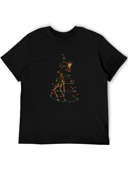 Giraffe Christmas Light T-Shirt