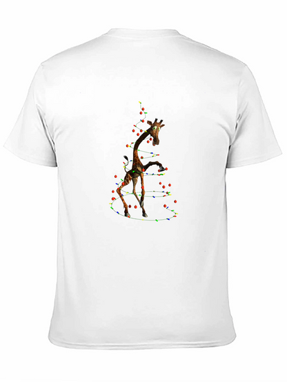 Giraffe Christmas Light T-Shirt