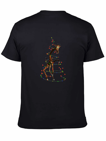 Giraffe Christmas Light T-Shirt