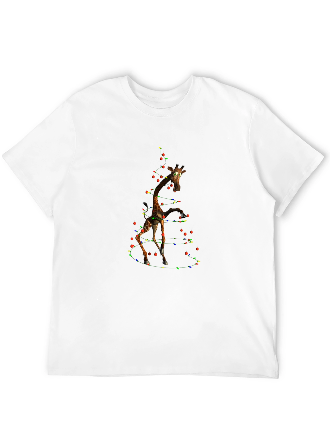 Giraffe Christmas Light T-Shirt