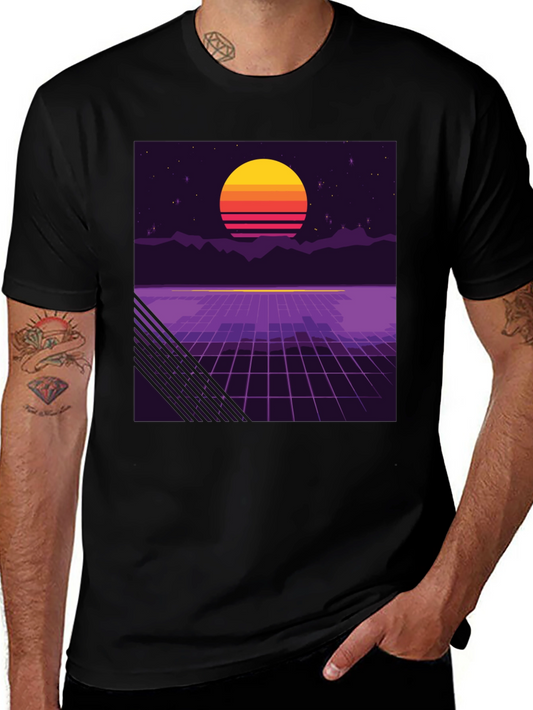 Retro Synthwave Sunset T-Shirt