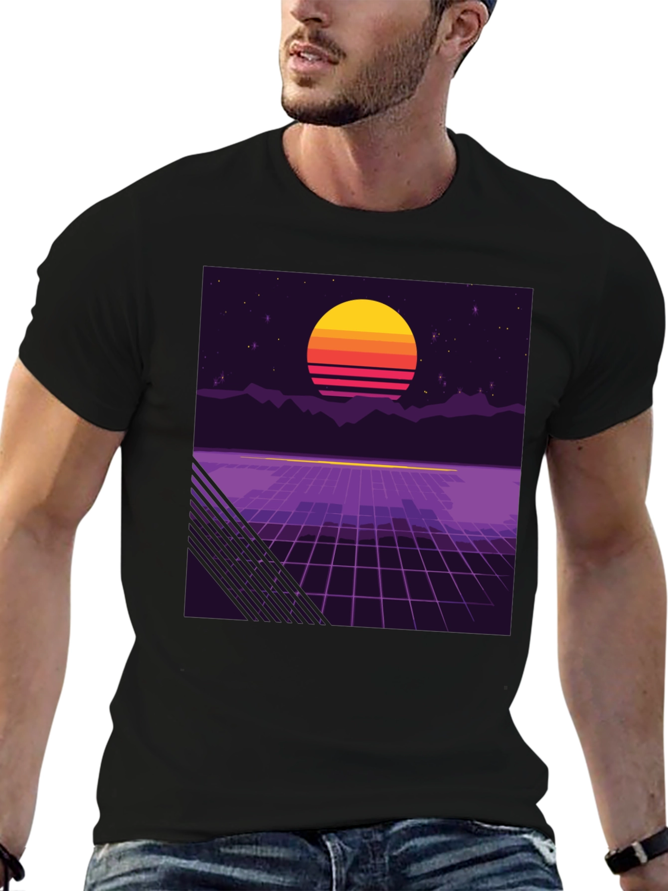 Retro Synthwave Sunset T-Shirt