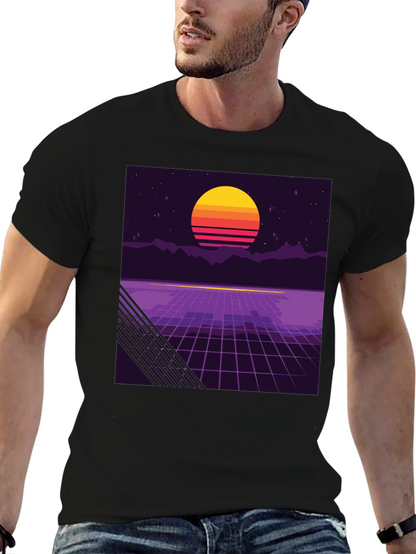 Retro Synthwave Sunset T-Shirt