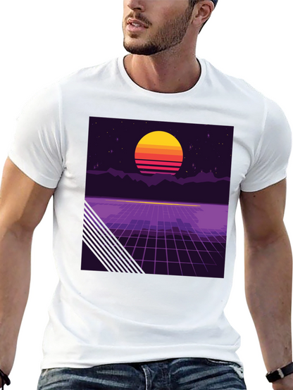 Retro Synthwave Sunset T-Shirt