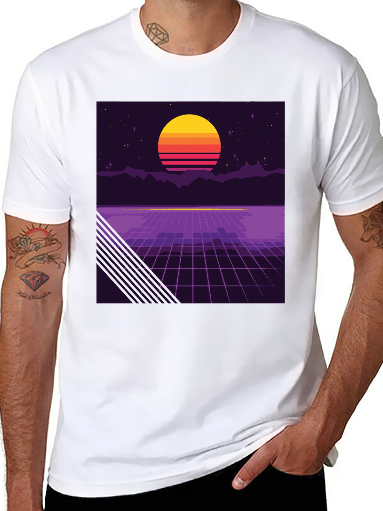Retro Synthwave Sunset T-Shirt