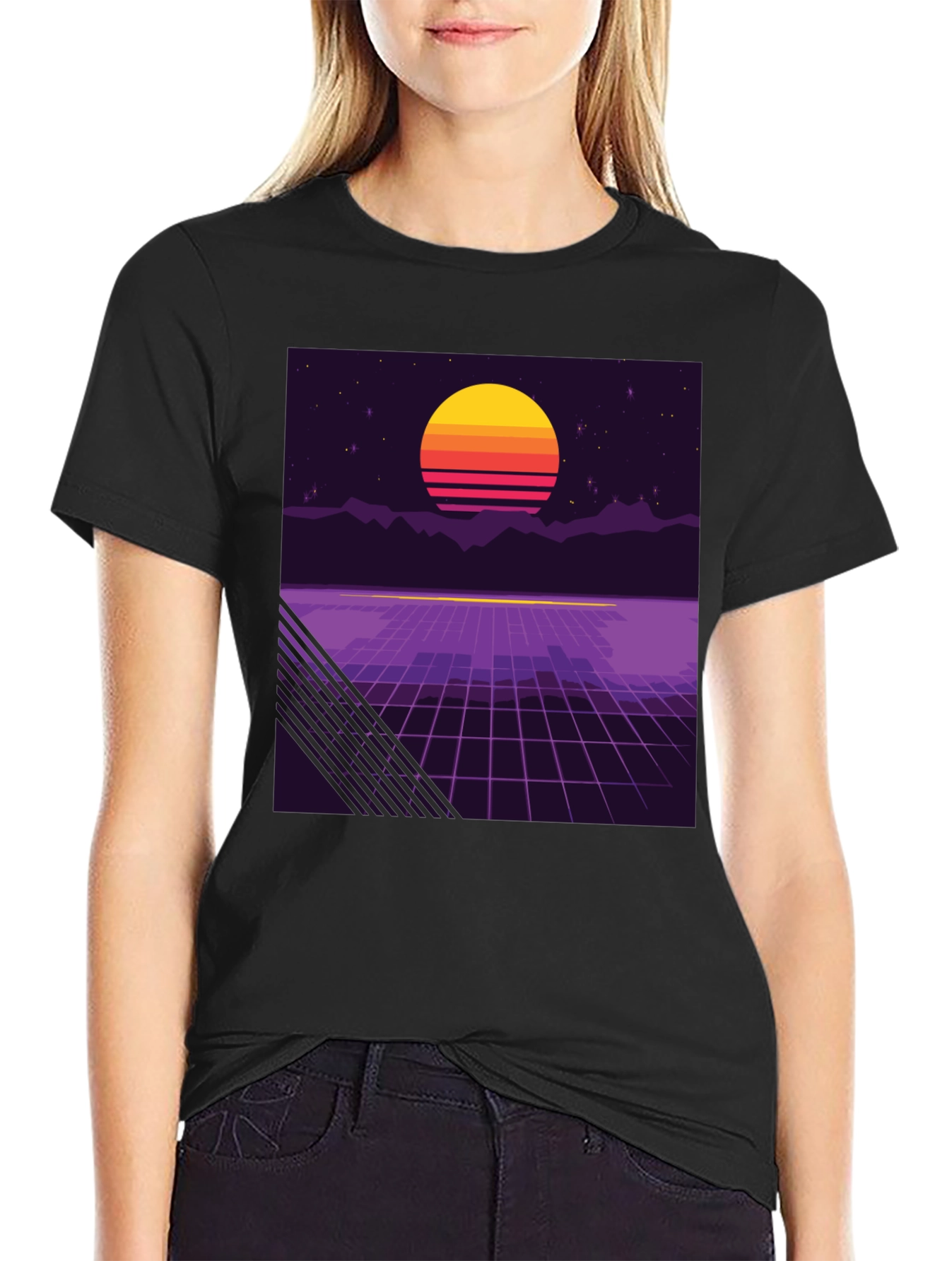 Retro Synthwave Sunset T-Shirt