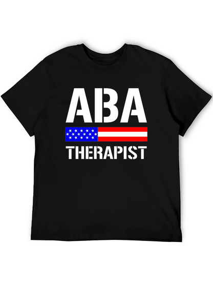 ABA Therapist American Flag Graphic T-Shirt