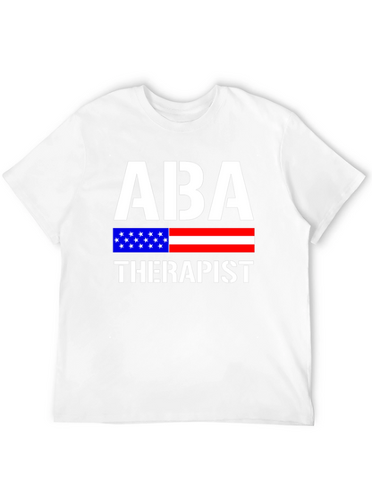 ABA Therapist American Flag Graphic T-Shirt