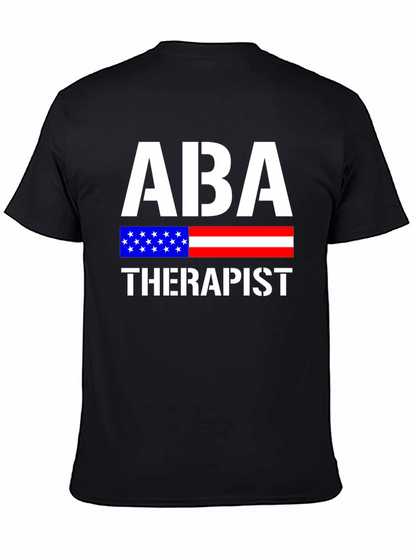ABA Therapist American Flag Graphic T-Shirt
