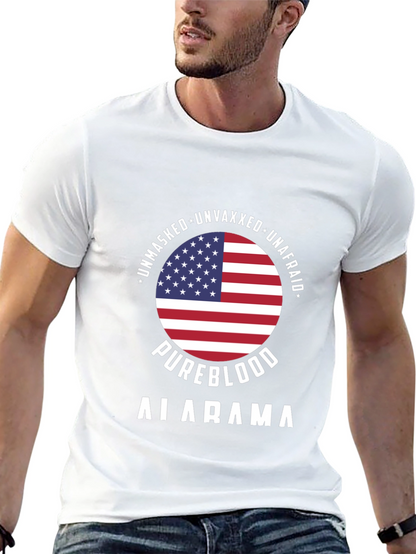Unmasked Unvaxxed Unafraid Pureblood Alabama T-Shirt