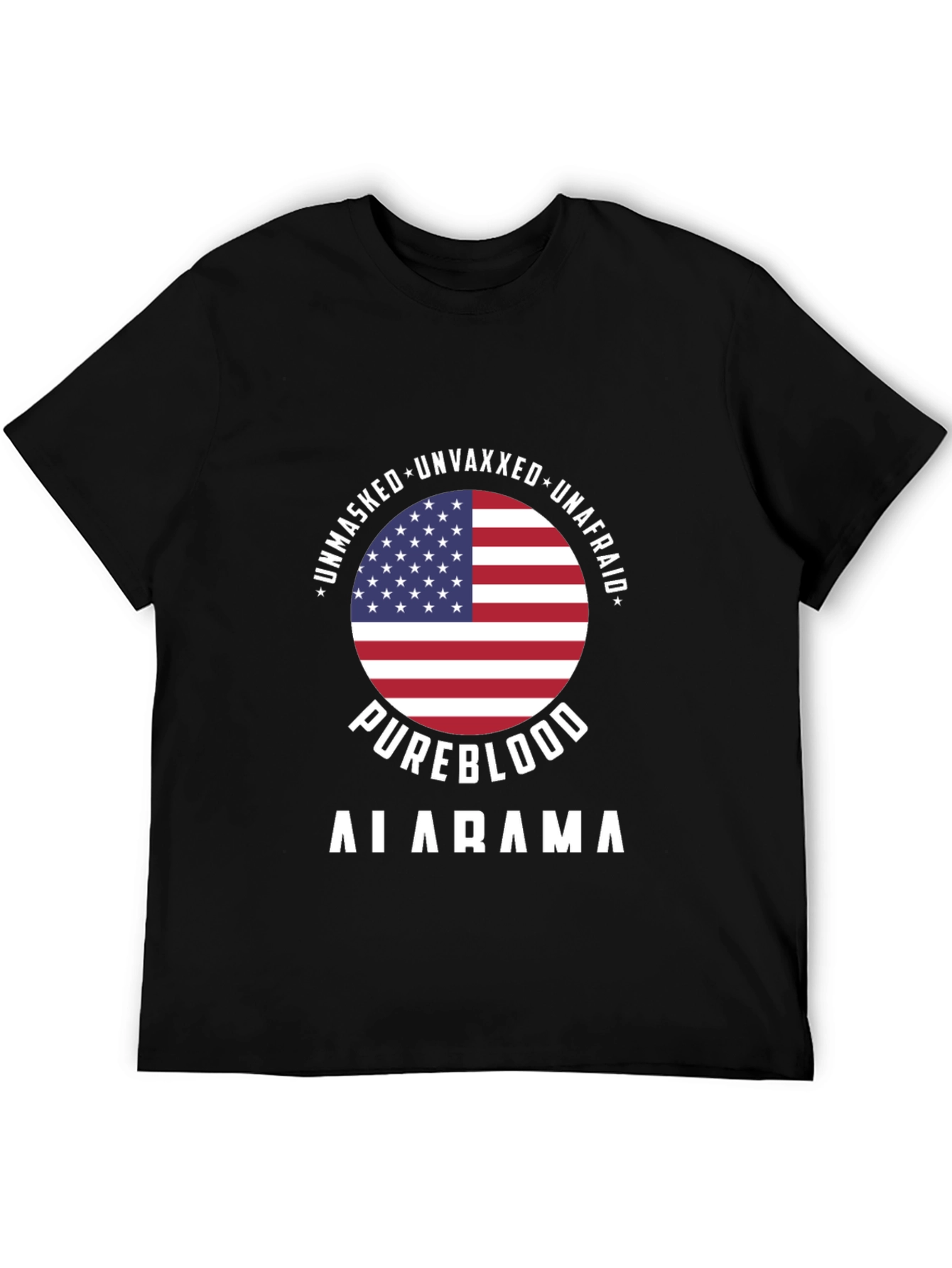 Unmasked Unvaxxed Unafraid Pureblood Alabama T-Shirt