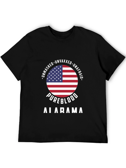 Unmasked Unvaxxed Unafraid Pureblood Alabama T-Shirt