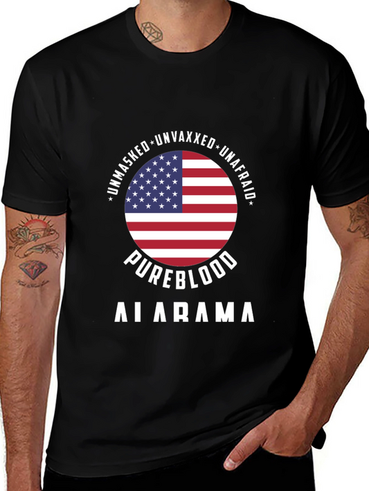 Unmasked Unvaxxed Unafraid Pureblood Alabama T-Shirt