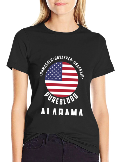 Unmasked Unvaxxed Unafraid Pureblood Alabama T-Shirt
