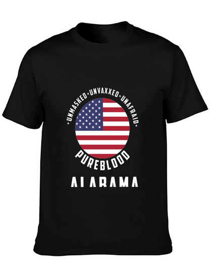 Unmasked Unvaxxed Unafraid Pureblood Alabama T-Shirt