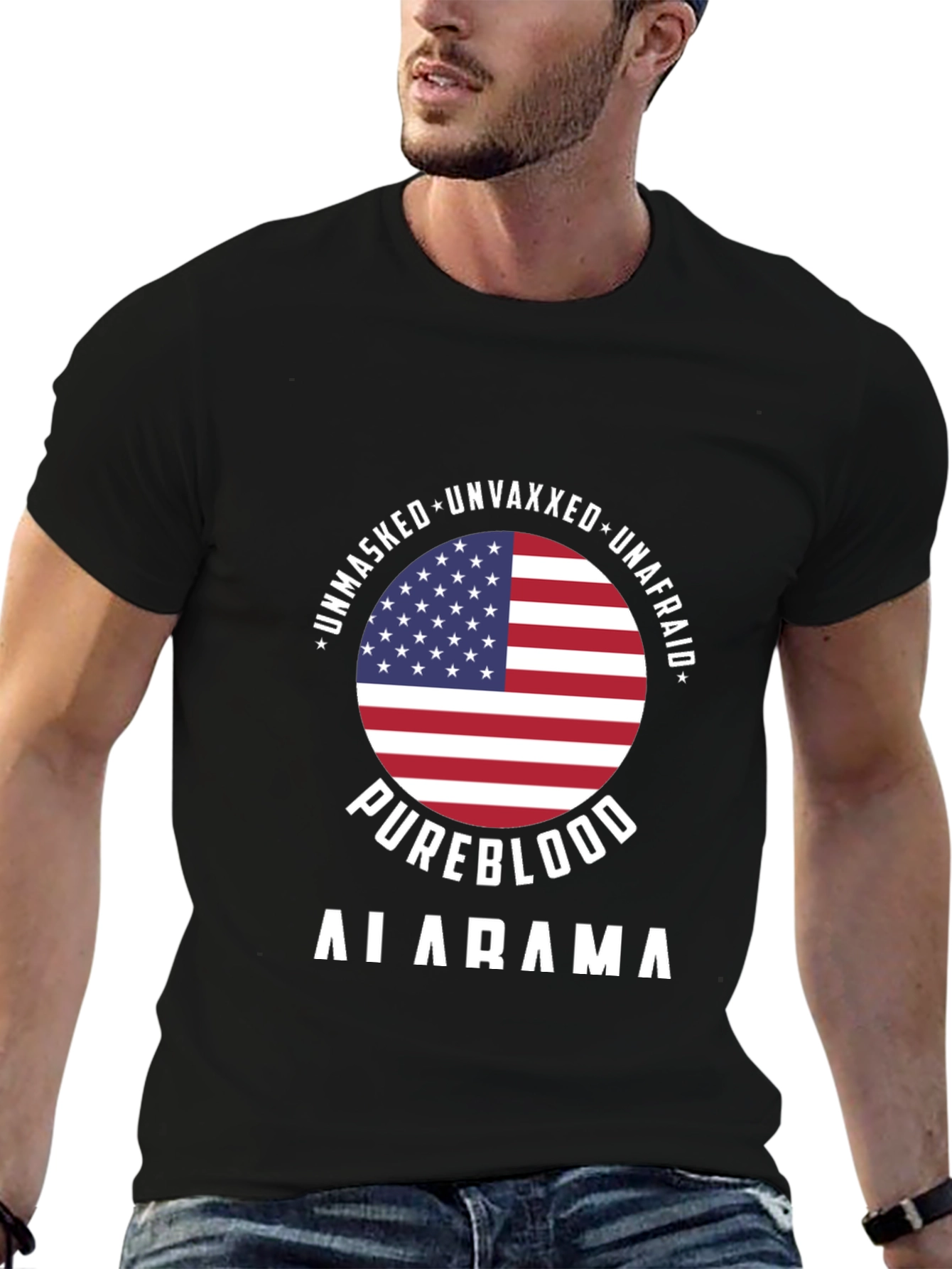 Unmasked Unvaxxed Unafraid Pureblood Alabama T-Shirt