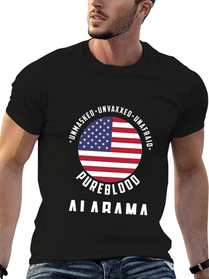 Unmasked Unvaxxed Unafraid Pureblood Alabama T-Shirt