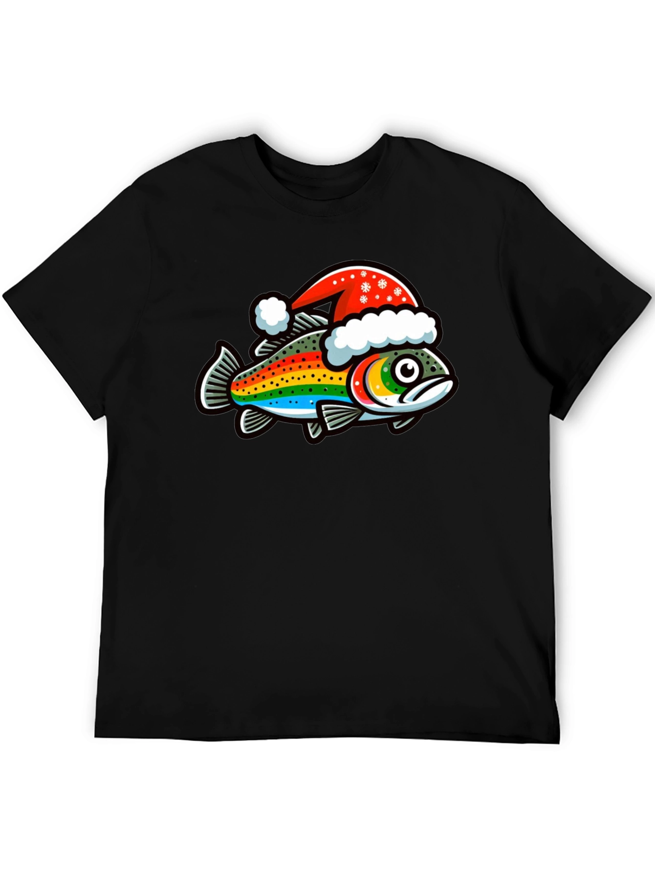 Festive Rainbow Trout Christmas T-Shirt