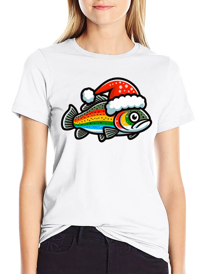 Festive Rainbow Trout Christmas T-Shirt