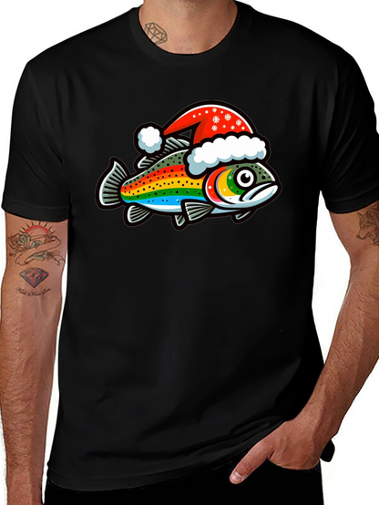 Festive Rainbow Trout Christmas T-Shirt