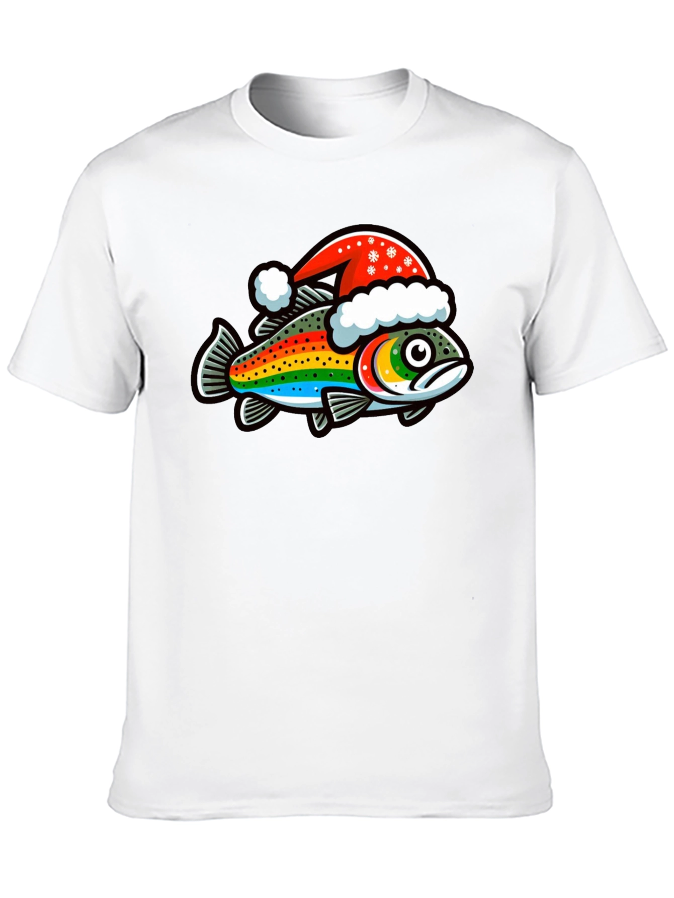 Festive Rainbow Trout Christmas T-Shirt