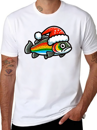 Festive Rainbow Trout Christmas T-Shirt