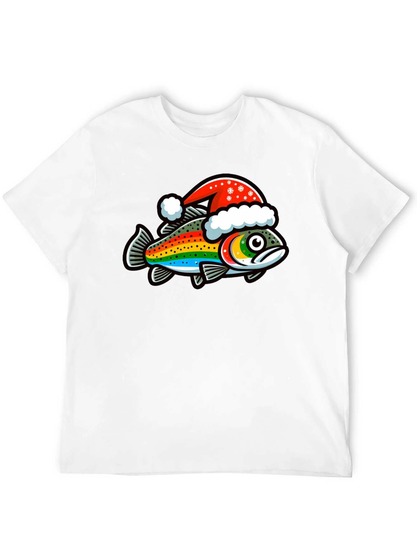 Festive Rainbow Trout Christmas T-Shirt