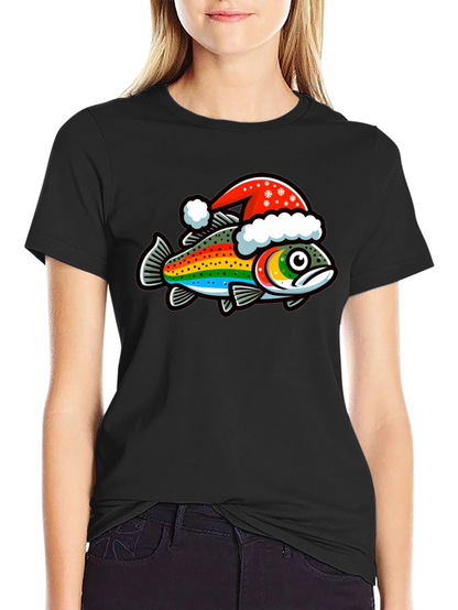 Festive Rainbow Trout Christmas T-Shirt