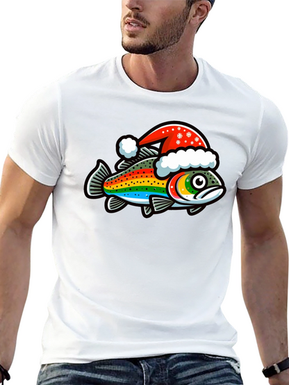 Festive Rainbow Trout Christmas T-Shirt