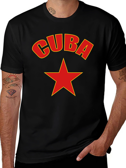 Cuba Star Graphic Tee - Black