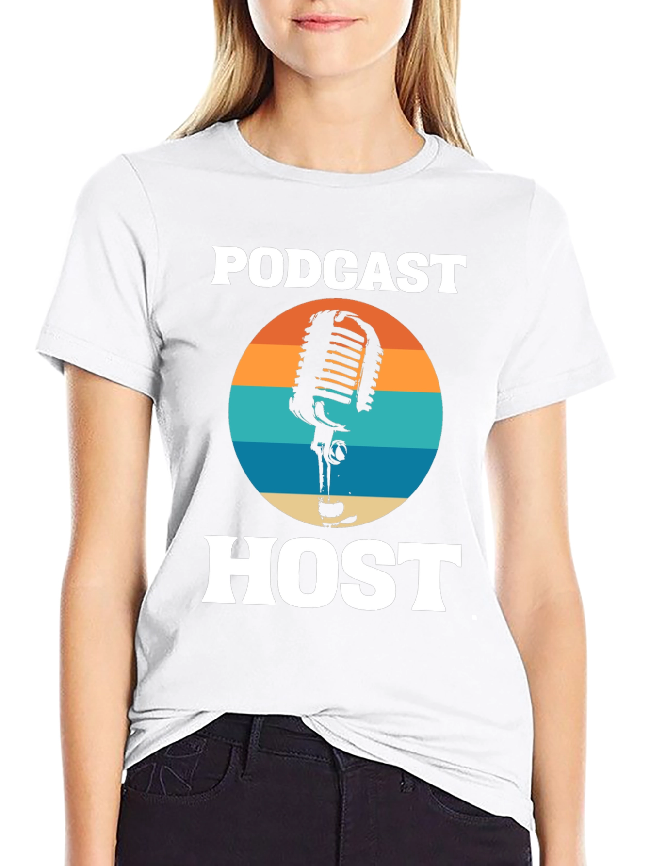 Podcast Host Retro Graphic Tee