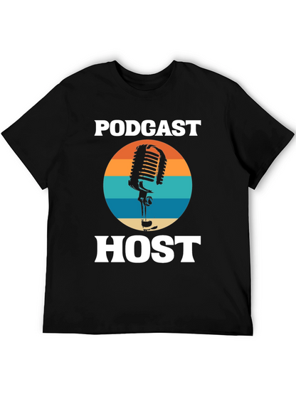 Podcast Host Retro Graphic Tee