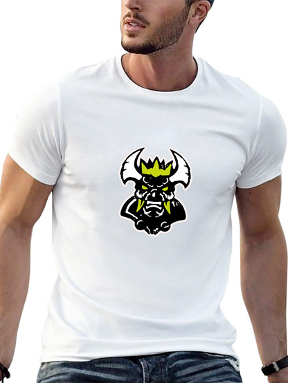 Edgy Black T-Shirt with Cartoon Monster Graphic
